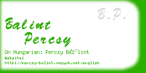 balint percsy business card